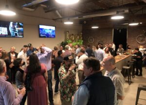 Private event space filled with people at Trailhead in Novato