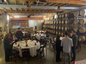 Trek Wine Barrel Room space rented out for an event in Downtown Novato