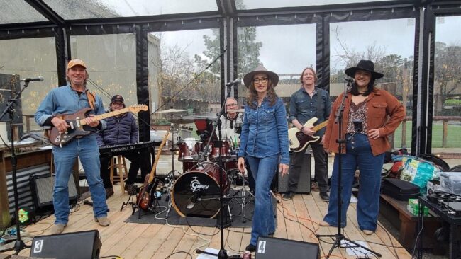 Countyline Blues & Americana band during performance outdoors