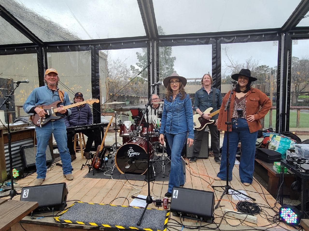 Countyline Blues & Americana band during performance outdoors