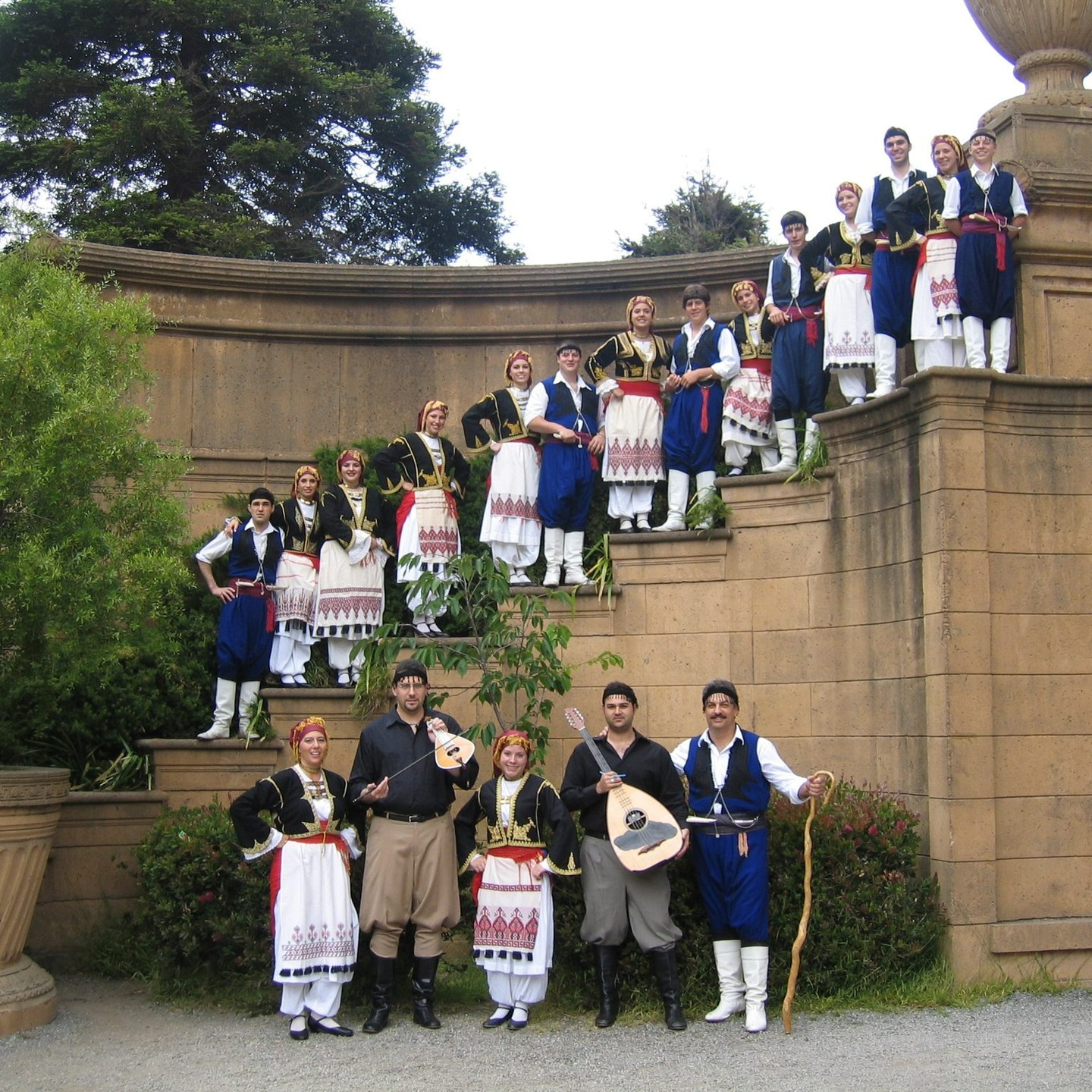 Marin Greek Festival workers standing and posing for picture