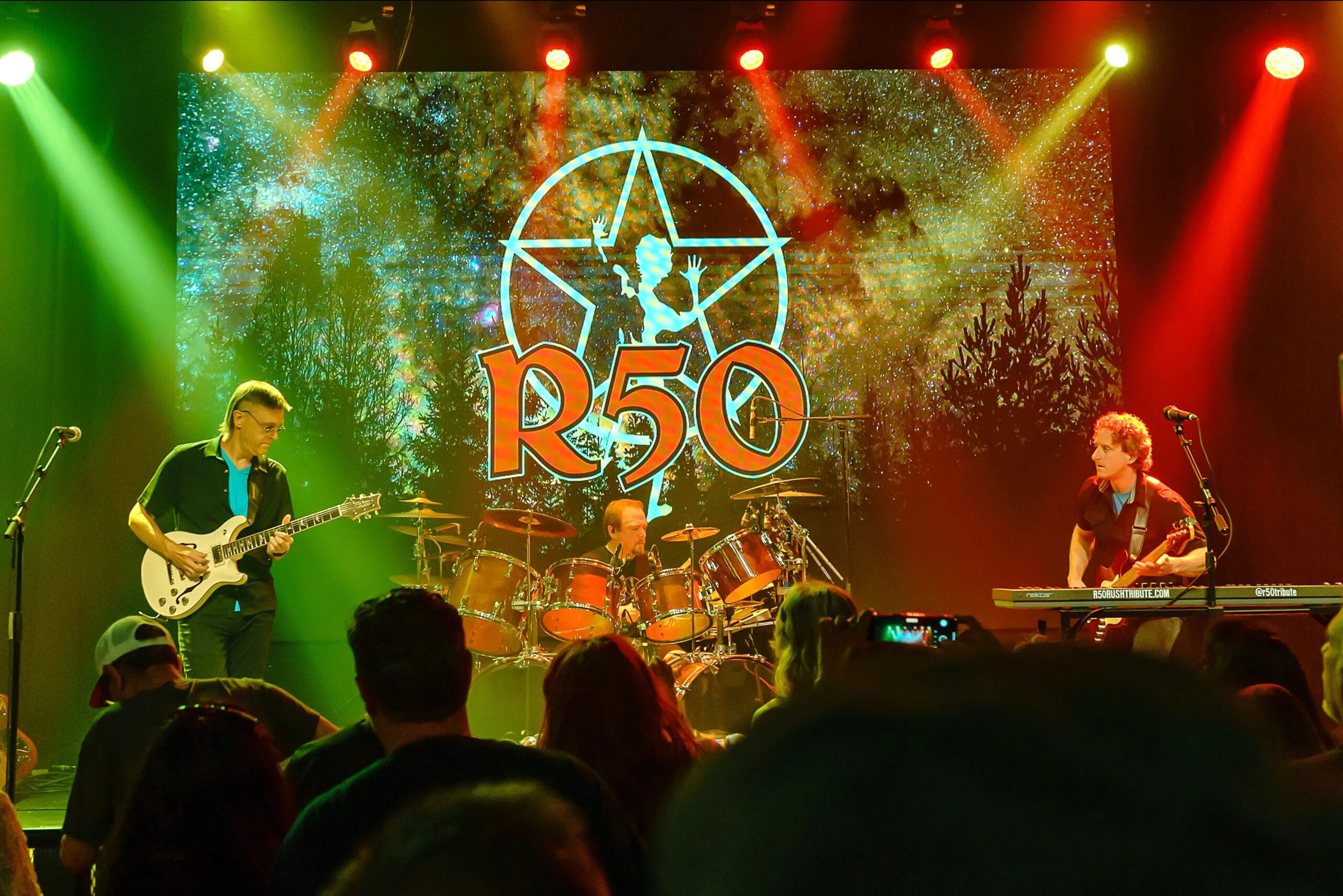 R50 band performing live in Novato, California