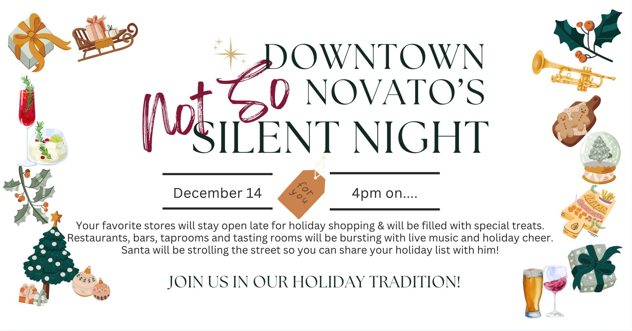 Downtown Novato Not So Silent Night 2024